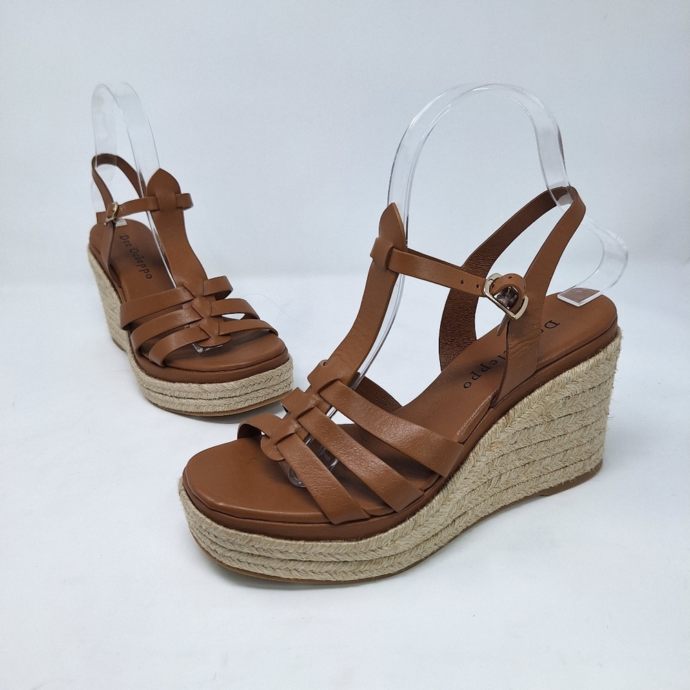Dee Ocleppo Brown Calco Wedge Sandal Gladiator Espadrille